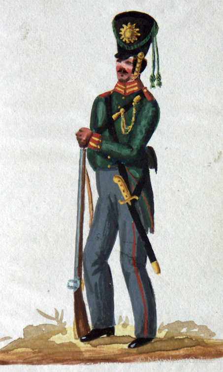 Mecklenburg-Schwerin - Jäger des Freiwilligen Fußjäger-Regiments am 18.4.1814
