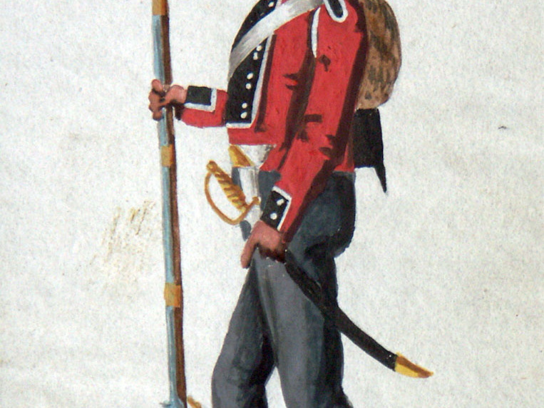 Dänemark, Infanterie, Soldat vom Regiment Holstein am 13.4.1814