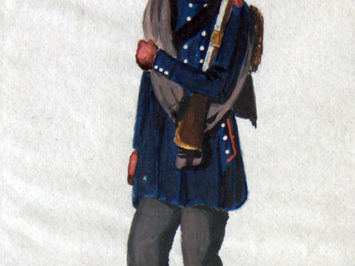Preußen - Landwehr, Soldat der ostpreußischen Landwehr am 2.4.1814