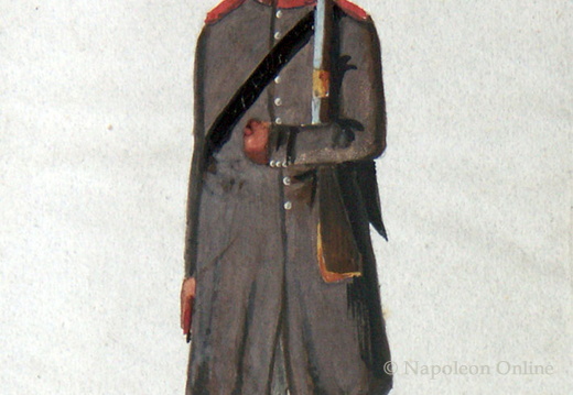 Preußen - Landwehr, Soldat der ostpreußischen Landwehr am 28.3.1814