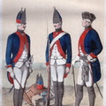 Preussen: Infanterie-Regiment Graf Schwerin 1786, Unteroffizier, Grenadier und Offizier