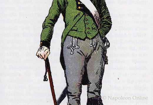Bayern: 2. Feldjäger-Regiment Salern - Oberleutnant 1796