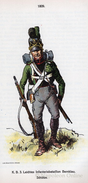 Bayern: 3. Leichtes Infanteriebataillon - Schütze 1809