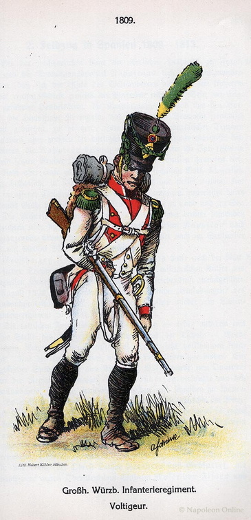 Würzburg: Infanterieregiment - Voltigeur 1809