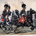 Bayern: Reitende Artillerie 1800-1804 (im Hintergrund Artillerie zu Fuß)