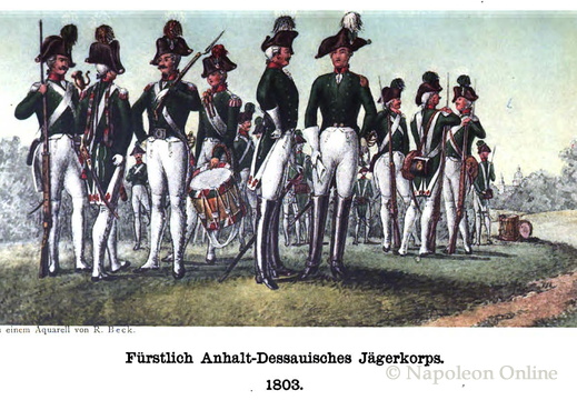 Anhalt: Jägerkorps des Fürstentums Anhalt-Dessau 1803