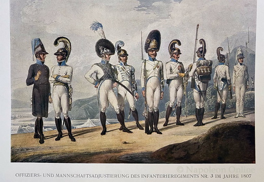 Infanterie-Regiment Nr. 3 Erzherzog Carl - Offiziers- und Mannschaftsadjustierung 1807