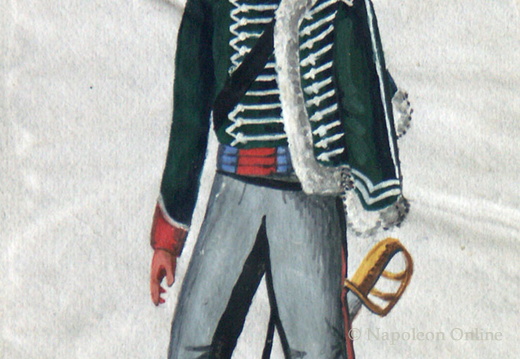 Preußen - Husaren, Freiwilliger Jäger des Brandenburgischen Husaren-Regiments am 11.6.1814