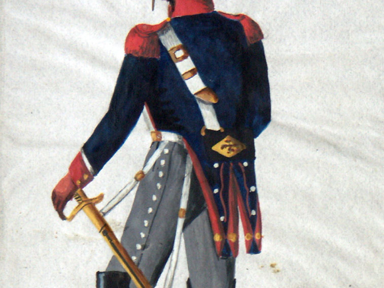 Frankreich - Gardegrenadiere zu Pferd, Soldat am 8.6.1814