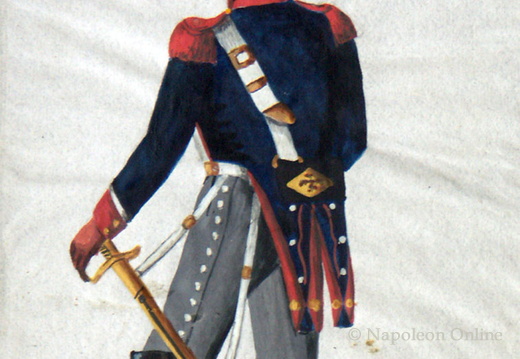 Frankreich - Gardegrenadiere zu Pferd, Soldat am 8.6.1814
