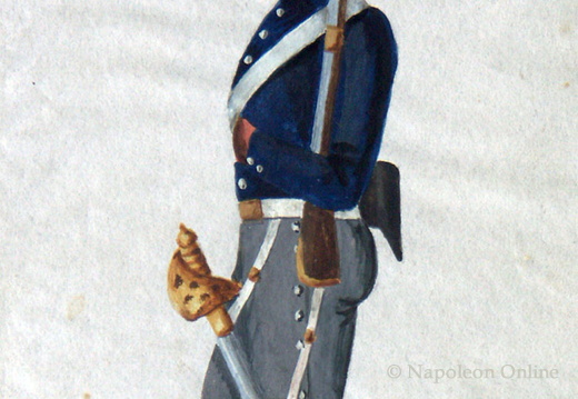 Frankreich - Kürassiere, Soldat einer Elite-Kompanie am 8.6.1814