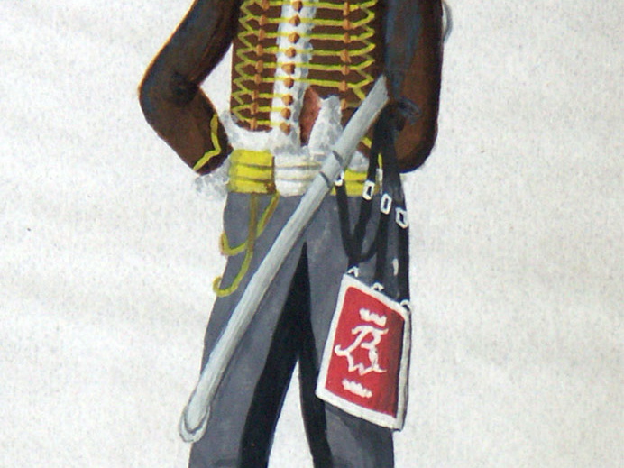 Preußen - Husaren, Offizier vom 1. Schlesischen Husaren-Regiment am 17.5.1814
