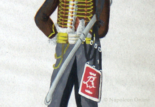 Preußen - Husaren, Offizier vom 1. Schlesischen Husaren-Regiment am 17.5.1814