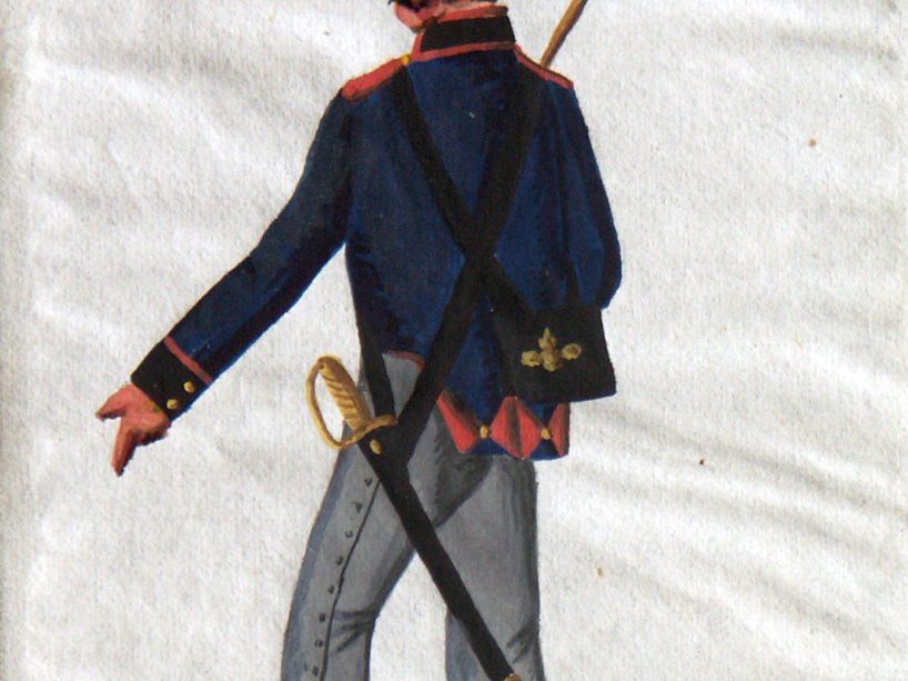 Preußen - Artillerie zu Fuß, Fahrer der Brandenburgischen Artillerie-Brigade am 17.6.1814