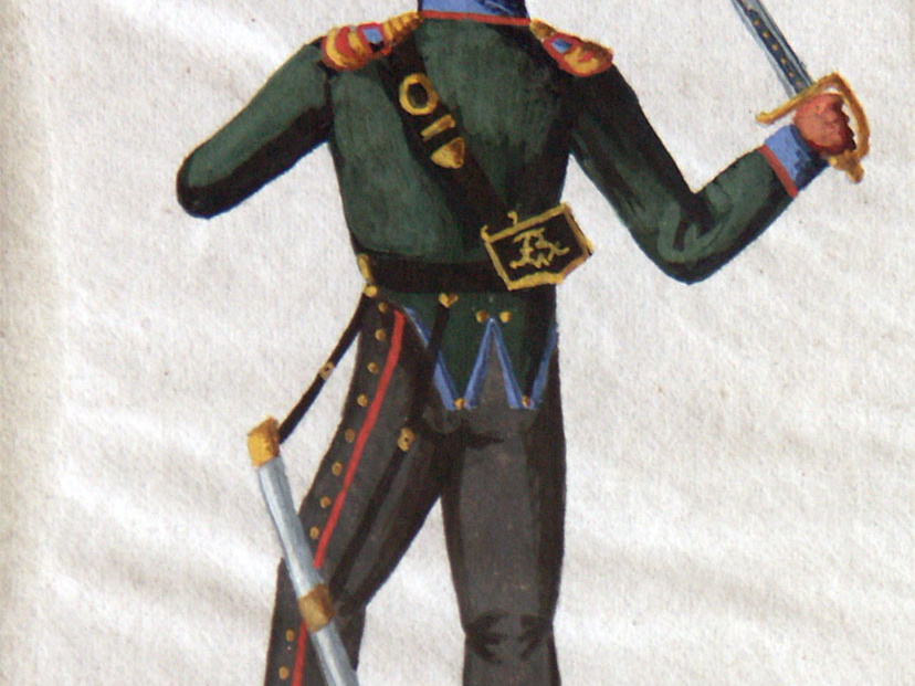 Preußen - Landwehr, Freiwilliger Jäger der Elb-Landwehr-Kavallerie am 19.6.1814