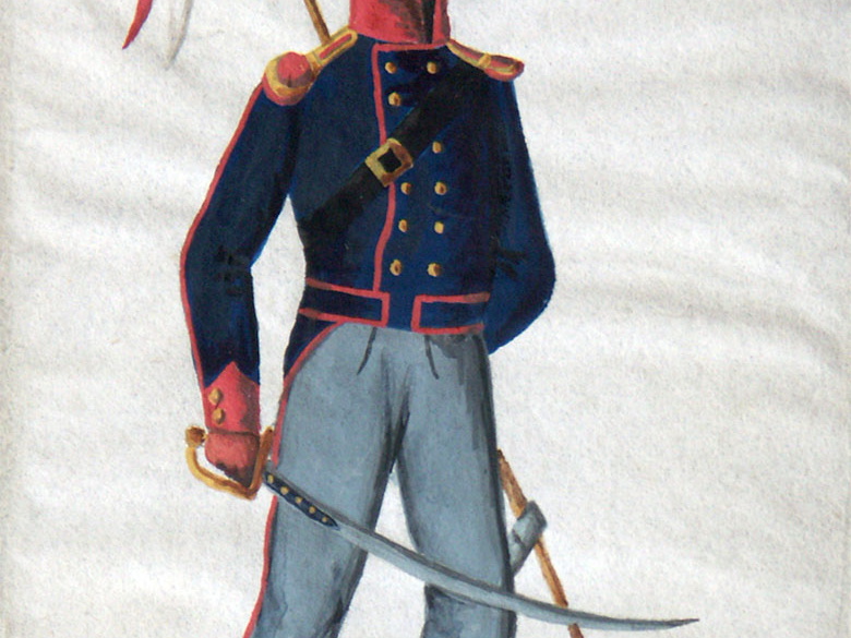 Preußen - Landwehr, Ulan des Neumärkischen Landwehr-Kavallerie-Regiments am 21.6.1814
