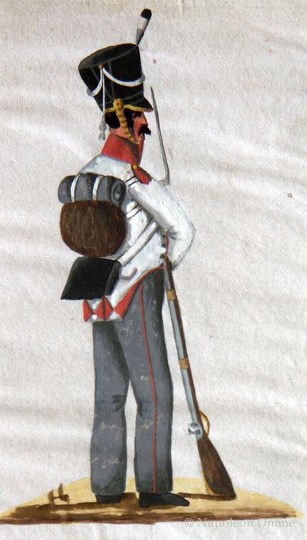 Berg - Infanterie, Soldat vom 2. Infanterie-Regiment am 24.6.1814
