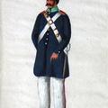 Preußen - Landwehr, Soldat der westfälischen Landwehr-Infanterie am 15.7.1814