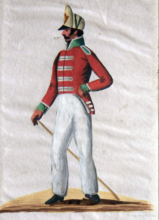 Hannover - Infanterie, Soldat vom Feldbataillon von Bennigsen am 11.7.1814