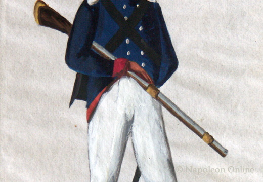 Preußen - Infanterie, Füsilier vom 1. Westpreußischen Infanterie-Regiment am 15.8.1814