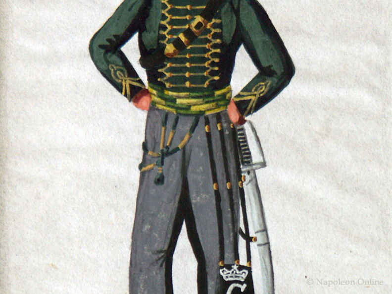 Mecklenburg-Strelitz - Freiwilliger Jäger vom Husaren-Regiment am 15.8.1814