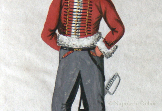 Preußen - Husar eventuell vom Ostpreußischen National-Kavallerie-Regiment am 14.9.1814