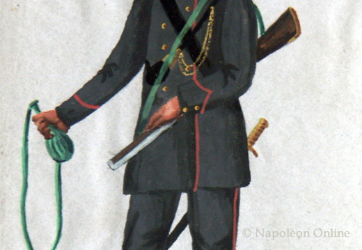 Preußen - Infanterie, Soldat des 25. Infanterie-Regiments (ehemalige Lützower Infanterie) am 4.4.1815
