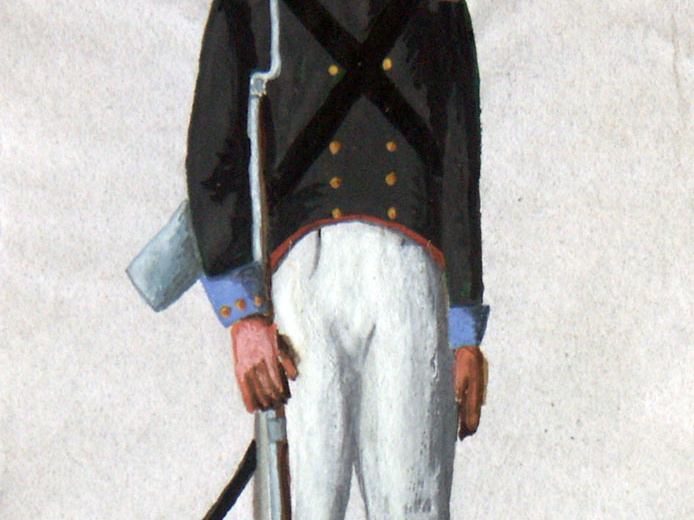 Preußen - Pioniere, Mineur vom Mansfelder Pionier-Bataillon am 19.4.1815