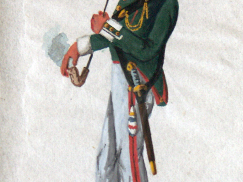 Preußen - Infanterie, Freiwilliger Jäger des Kolberg´schen (2. Pommerschen) Infanterie-Regiments am 30.4.1815