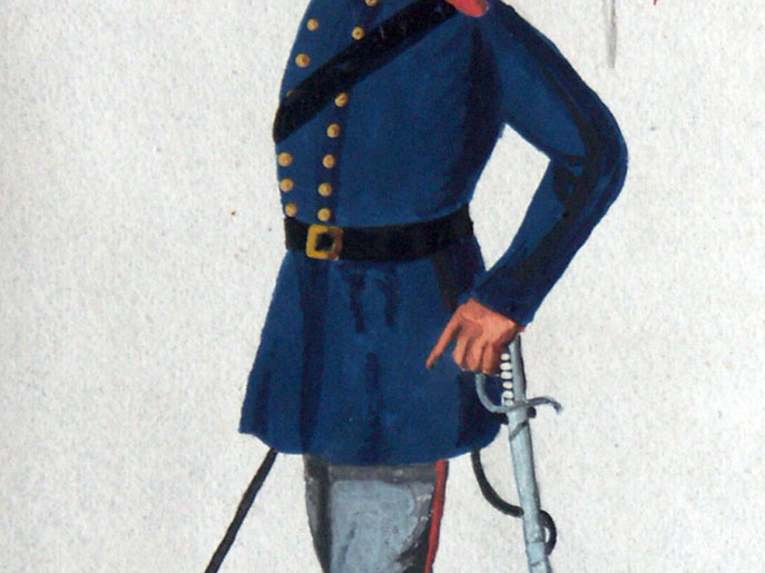 Preußen - Landwehr, Soldat der Brandenburgischen Landwehr-Kavallerie am 12.5.1815