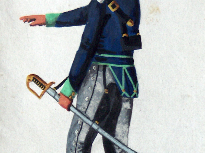 Preußen - Landwehr, Soldat der Westfälischen Landwehr-Kavallerie am 19.8.1815