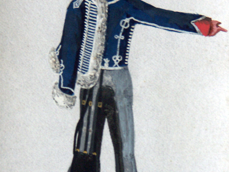 Preußen - Husar vom Brandenburgischen Husaren-Regiment am 2.9.1815