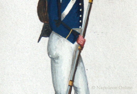 Preußen - Landwehr, Soldat des 4. Schlesischen Landwehr-Infanterie-Regiments am 21.8.1815