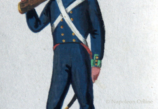 Preußen - Landwehr, Soldat des 5. westfälischen Landwehr-Infanterie-Regiments am 17.11.1815