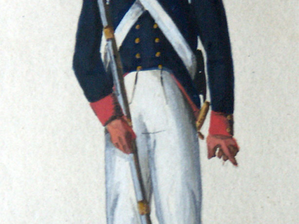 Preußen - Infanterie, Musketier vom 12. Infanterie-Regiment am 23.11.1815