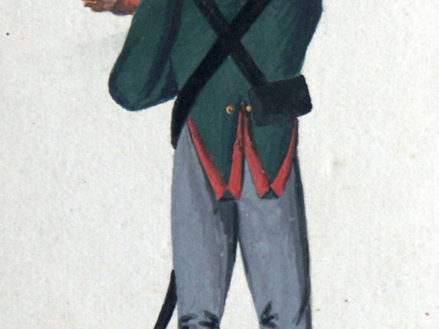 Preußen - Infanterie, Freiwilliger Jäger des 2. Ostpreußischen Infanterie-Regiments am 30.11.1815