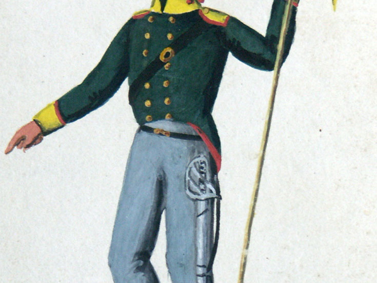 Preußen - Landwehr, Freiwilliger Jäger des 6. Schlesischen Landwehr-Kavallerie-Regiments am 25.12.1815