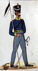 Preußen - Landwehr, Soldat der Landwehr-Kavallerie der Provinz Aachen-Trier-Koblenz am 14.4.1819