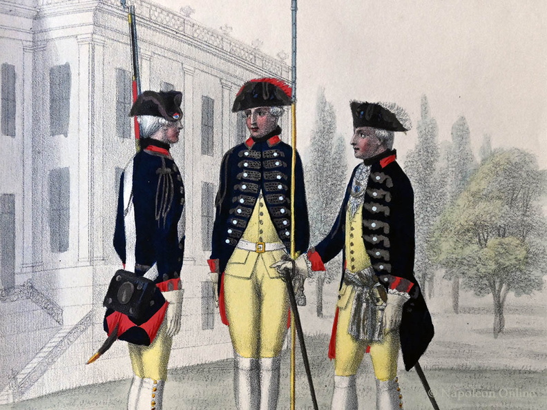 Leib-Garde Nr. 15 - Erstes Bataillon in Gala-Uniform 1786
