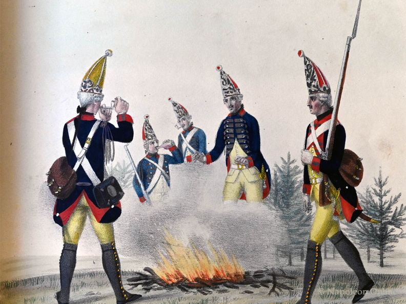 Leib-Garde und Regiment Garde (Nr. 15) 1786 - Gardisten vom 3. Bataillon und Flügel-Grenadiere des 1. Bataillons
