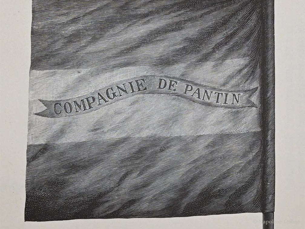 Nationalgarde von Saint d'Arc - Fahnenrückseite der Kompanie Pantin