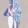 Infanterie - Leibinfanterie-Regiment, Unteroffizier 1803 mit Bataillonsfahne M/1803