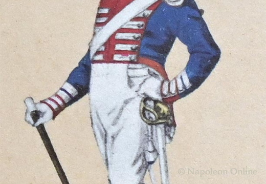 Kavallerie - Garde du Corps, Unteroffizier in Gala-Uniform 1814