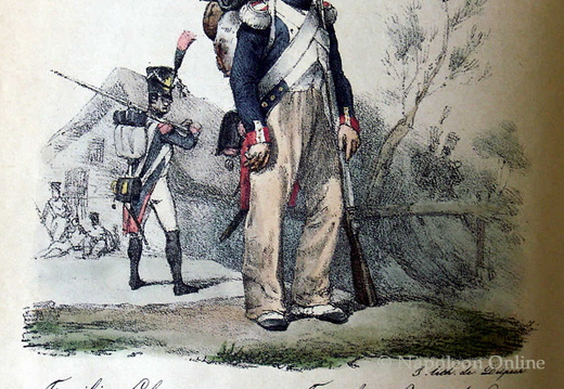 Garde - Füsilier-Jäger in großer Uniform 1810 / Füsilier-Grenadier in Marschuniform 1810