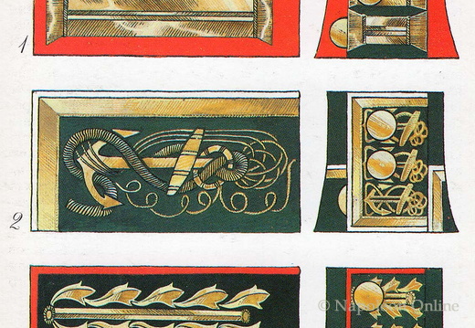 Linieninfanterie, Marine und Artillerie - Garde-Regimenter, Abzeichen der Offiziere