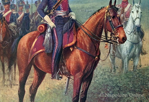 Ulanen - 16. Regiment der Kavallerie, Ulanen, Offizier und Trompeter der Elitekompanie