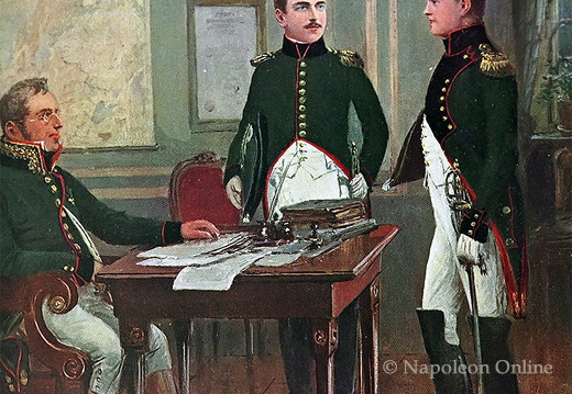 Schulen der Artillerie und des Génie - Professor und Schüler