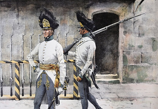 Infanterie 1798-1805 - Ungarische Infanterie, Offizier und Grenadier
