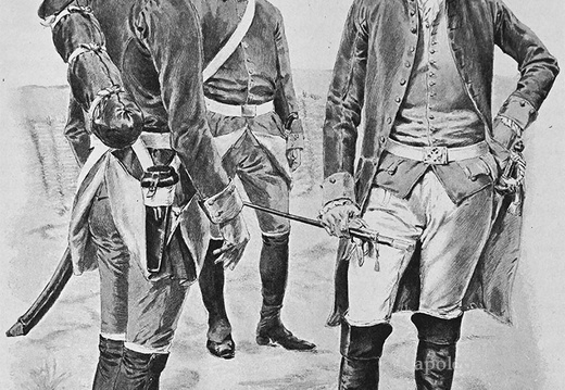 Artillerie 1790-1798 - Kanoniere und Offizier
