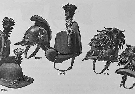 Jäger 1762-1860 - Mannschaften, Kopfbedeckungen